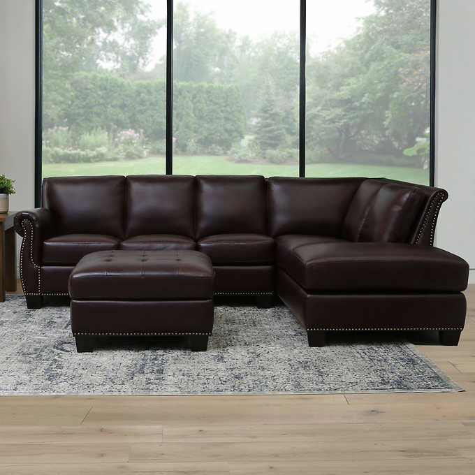 Simmons shop leather sectional
