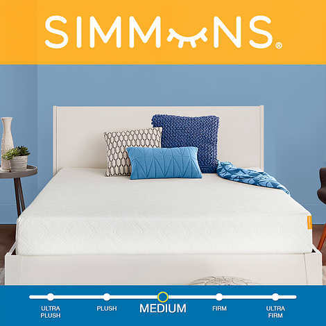 Simmons 8 Medium Gel Memory Foam Mattress Full Rocky Mountain Mattress More